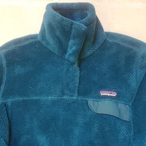 Patagonia Womens Dark Green Quarter Snap Fleece